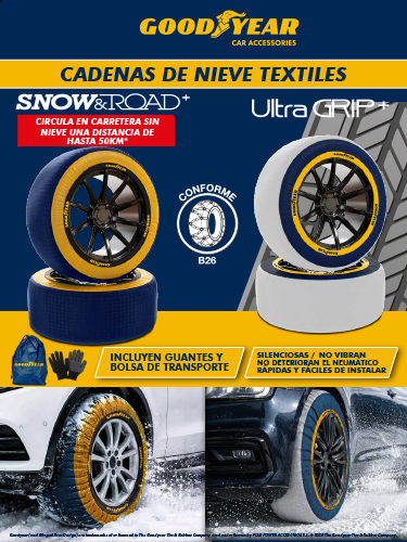 CADENAS DE NIEVE TEXTILES + GOODYEAR